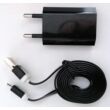 4-OK hálózati töltő USB aljzattal (microUSB, 5V/1000mA) fekete
