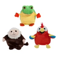 Pop Out Pets plüss esőerdő (majom, papagáj, béka)