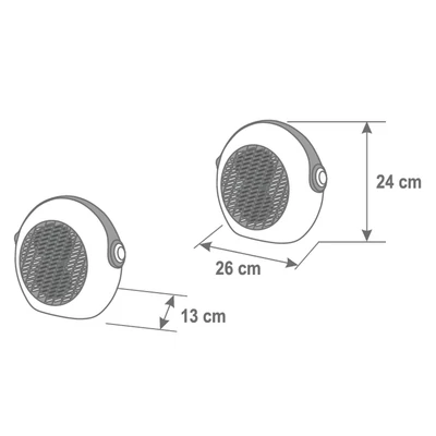 Home FK 37/BL hordozható ventilátoros fűtőtest, kék/fehér