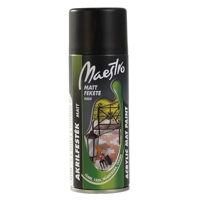 Maestro Festék akril matt fekete 400ml 9004