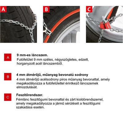 Snovit Jope hólánc 185/60 R13 gumiabroncsra 1 pár