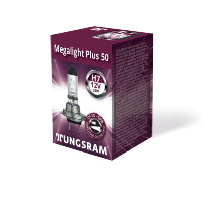 Tungsram Megalight Plus +50% H7 58520MPU autó izzó, 1db/csomag