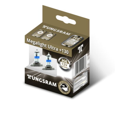 Tungsram Megalight Ultra +130% H4 50440XNU autó izzó, 2db/csomag